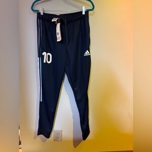 Messi-#10- Adidas Dark Blue Joggers with Sky Blue Stripes